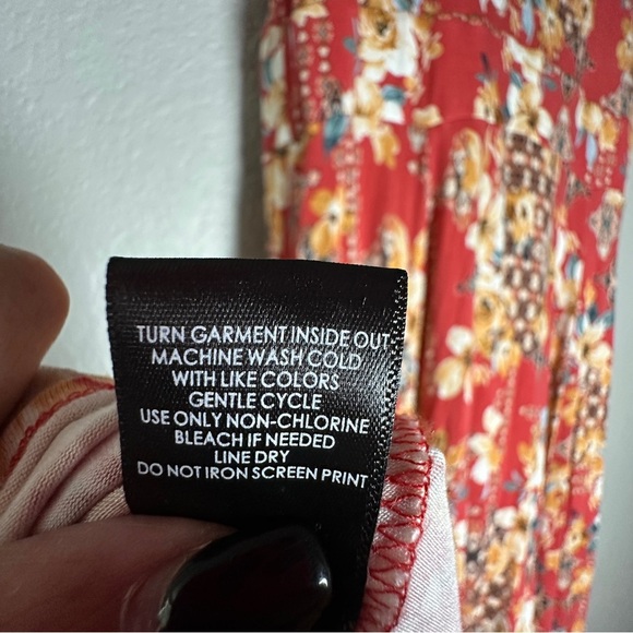 TORRID Women's Super Soft Orange Red Floral Cold Shoulder Surplice Maxi Dress‎ 1 - Picture 14 of 14